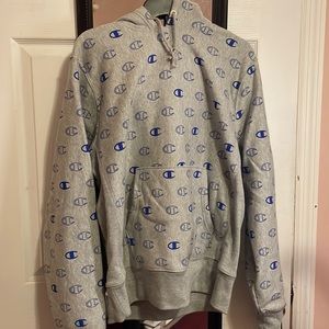 Grey champion hoodie